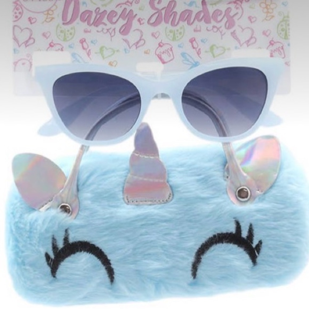 Blue Unicorn with case sunglasses
